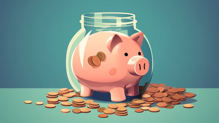 Piggy bank representing a simple budget