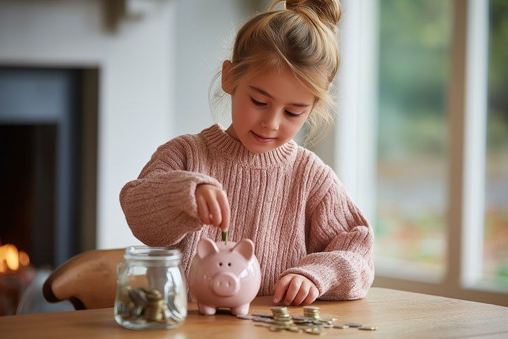 Child setting a savings goal